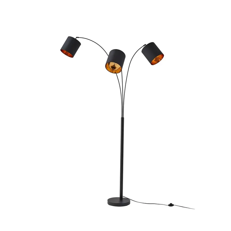 Nanika Lampadar Black/Gold - Lindby Super ofertă