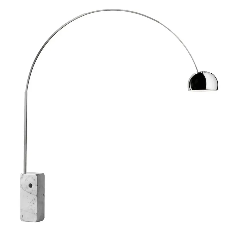 Lampadar de podea cu arc LED Arco, crom, înălțime 240 cm - FLOS Promoție
