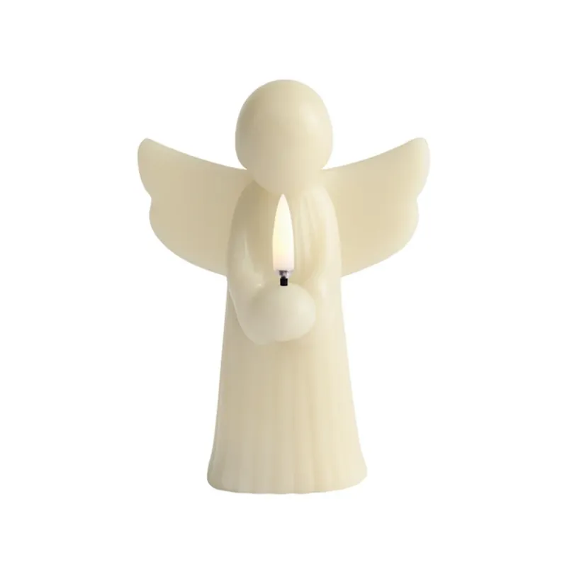 Lumânare LED ANGEL, crem, ceară, înălțime 16 cm - Uyuni Lighting Preferatul clienților