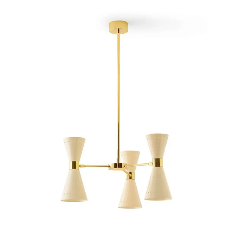 Lampa suspendată Megafono, culoare fildeș 54 cm, 6 fl. - Stilnovo Super ofertă