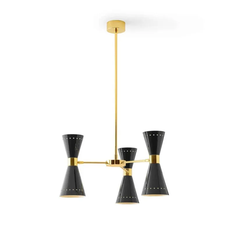 Lampa suspendată Megafono, negru, lungime 54 cm, 6 becuri, Stilnovo Ultima șansă