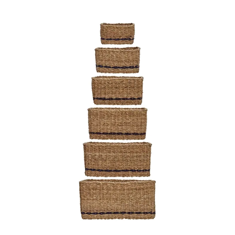 Coș de depozitare Squares din iută naturală, set de 6 bucăți - House Doctor Cumpără acum