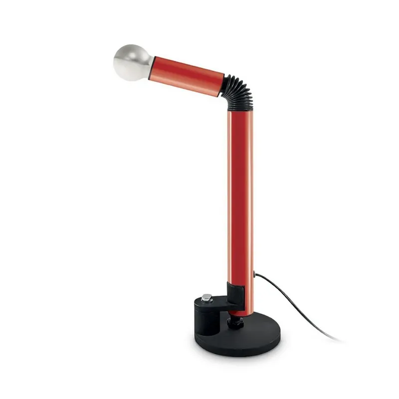 Lampa de masă Periscopio, roșie, înălțime 68 cm, metal - Stilnovo Chilipir