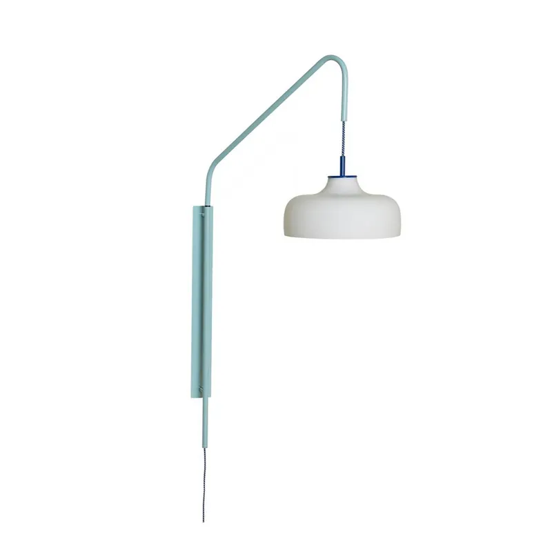 Aplică de perete Current, albastru deschis, proiecție 71 cm - HÜBSCH Chilipir