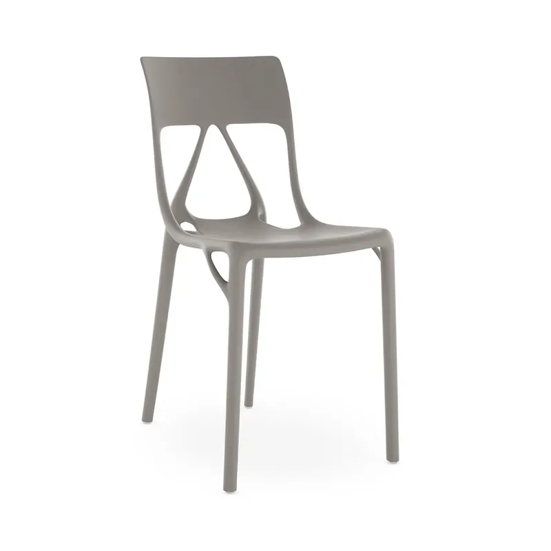 Scaun A.I. Lite, gri, înălțime 80 cm - Kartell Reducere de preț