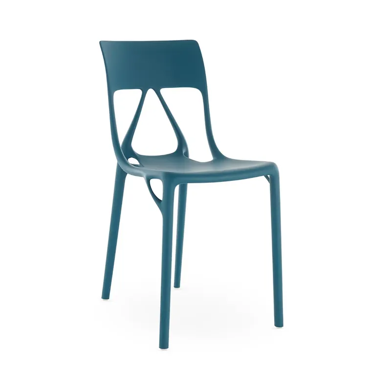 Livrare rapidă Scaun A.I. Lite, petrol, înălțime 80 cm - Kartell