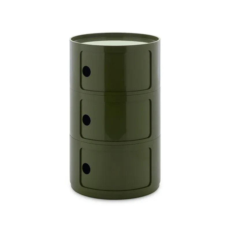 Premium Componibili Big Container, verde, 3 elemente, înălțime 69,5 cm - Kartell