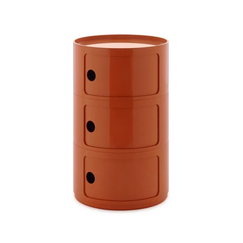 Noutate Componibili Big Container, portocaliu, 3 elemente, înălțime 69,5 cm - Kartell