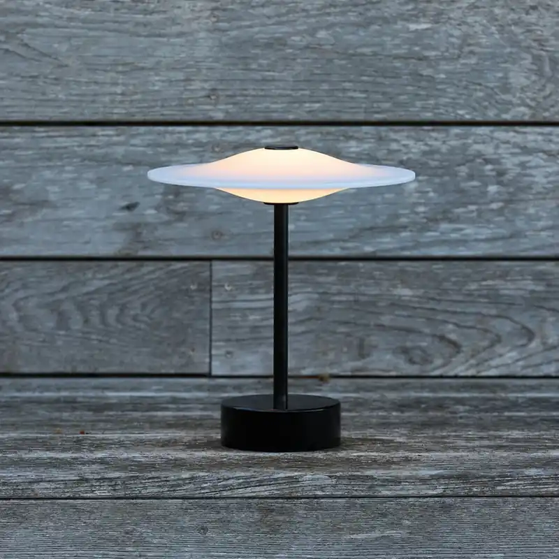 Lampa de masă portabilă LED Sinus 22, negru, IP44 - Piet Hein Disponibil imediat
