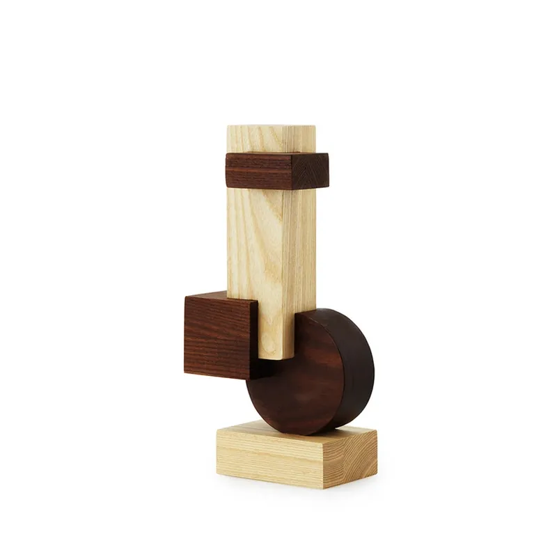Sculptură Join medie, natur/maro, înălțime 33 cm - Normann Copenhagen Preț mic