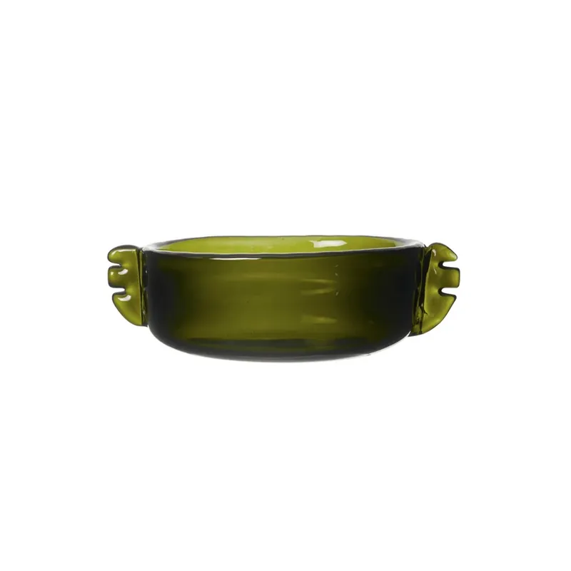 Plată sigură Farfurie Alas, Ø 31 cm, verde mușchi, realizată manual - ferm LIVING