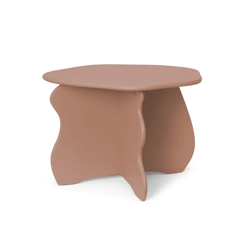 Masă Slope, MDF lăcuit, roz, înălțime 48 cm - ferm LIVING Discount