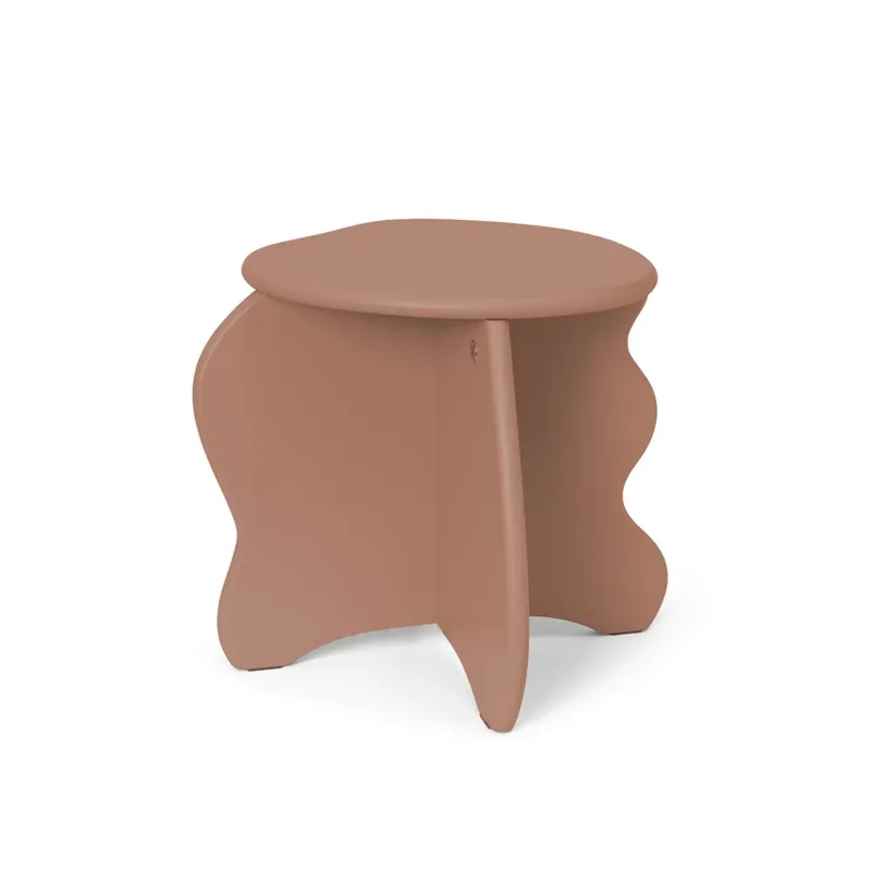 Cumpără online Taburet Slope, MDF lăcuit, roz, înălțime 30 cm - ferm LIVING