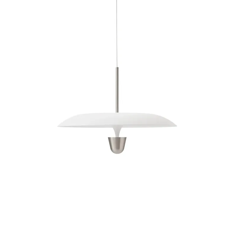 Lampă suspendată LED Kantarell, Ø 55 cm, nichel - New Works Discount