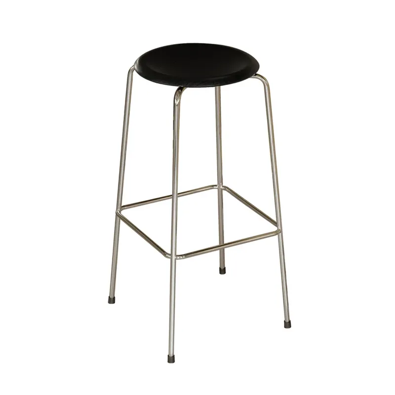 Scaun High Dot, 76 cm, crom/gri fum, lemn - FRITZ HANSEN Plată sigură