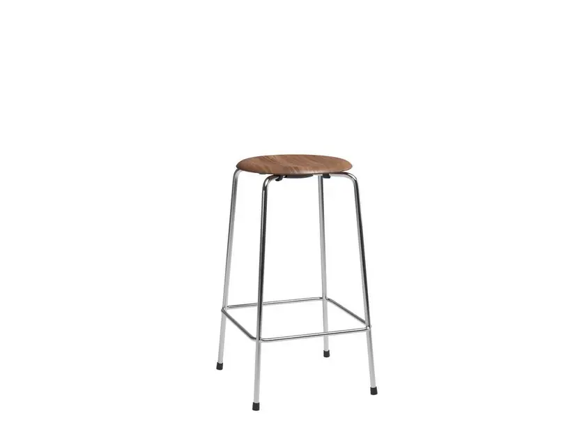 Calitate înaltă Scaun de bar High Dot, 76 cm, crom/nuc, lemn - FRITZ HANSEN