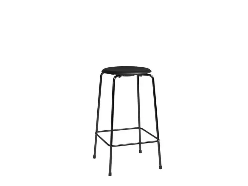 Scaun de bar High Dot, 65 cm, negru, piele - FRITZ HANSEN Retur gratuit