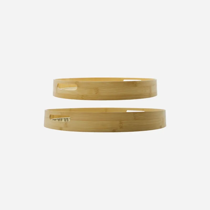 HDTray Tava din frunze de palmier/bambus natural Set de 2 bucăți - House Doctor Ultima șansă