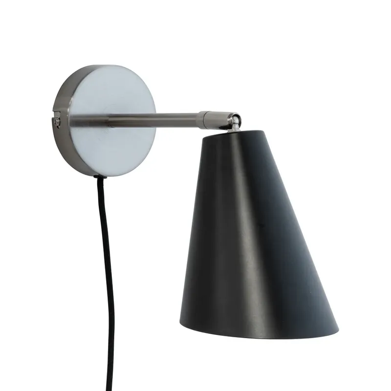 Ieftin Oswald Aplică de Perete Black/Steel - Dyberg Larsen