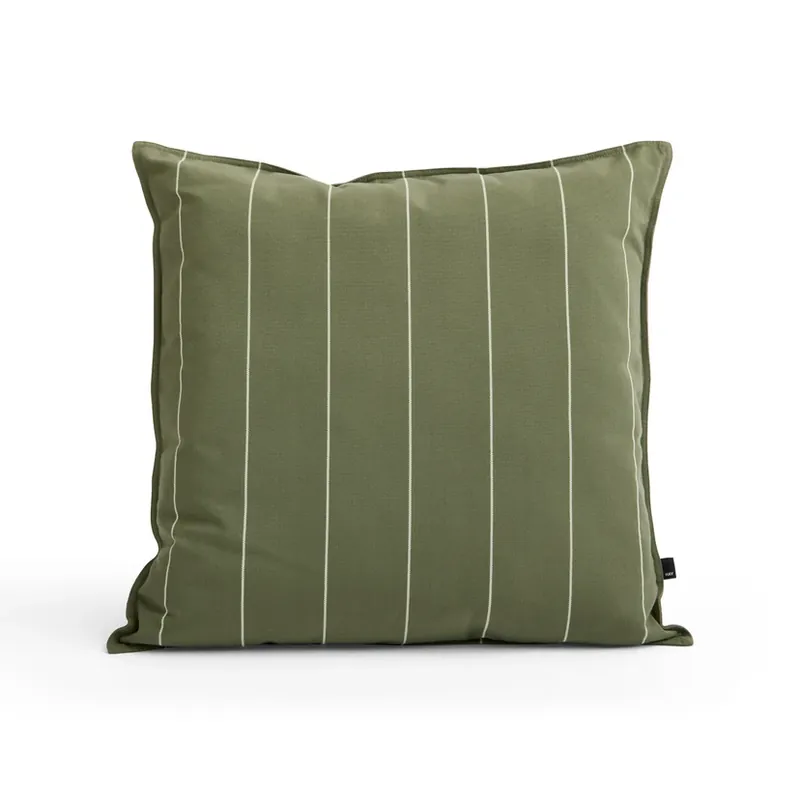 Cumpără online Pernă Terrazza, dungi înguste de culoare măslinie, 60 x 60 cm - HAY