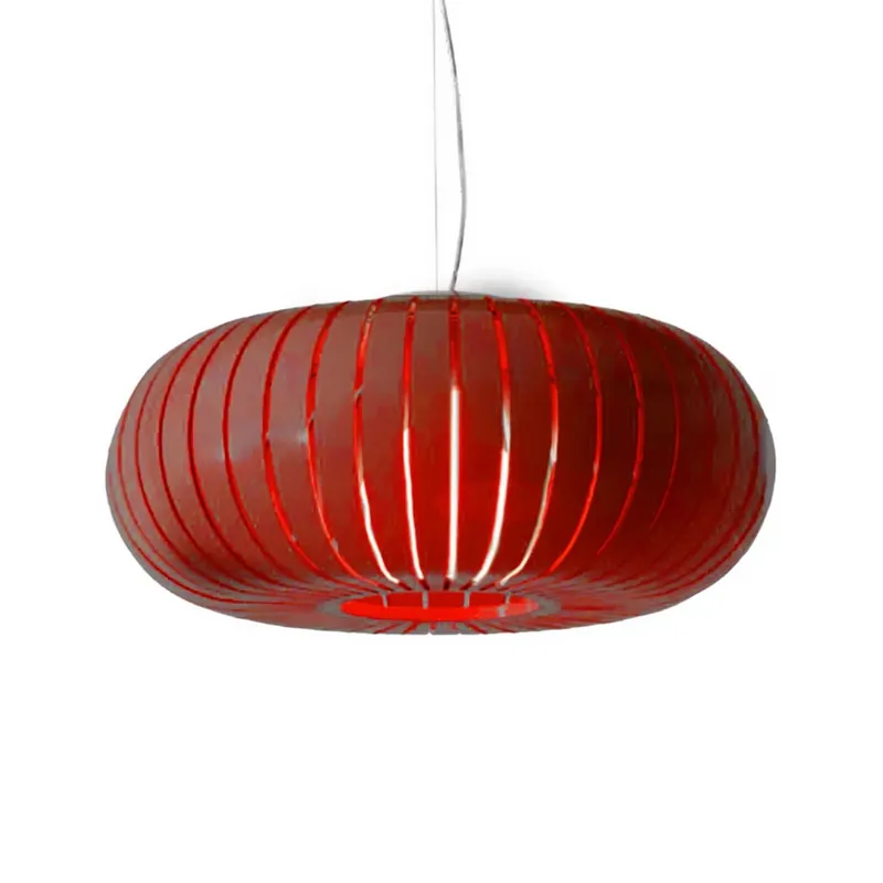 Cumpărături sigure Lampă suspendată LED Teresa, roșu închis, Ø 50 cm - Kartell