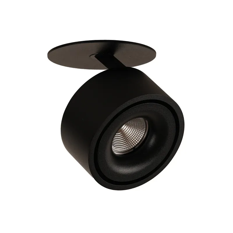 Lampă LED încastrabilă Braccio, negru, metal, Ø 8,5 cm - Antidark Livrare expres