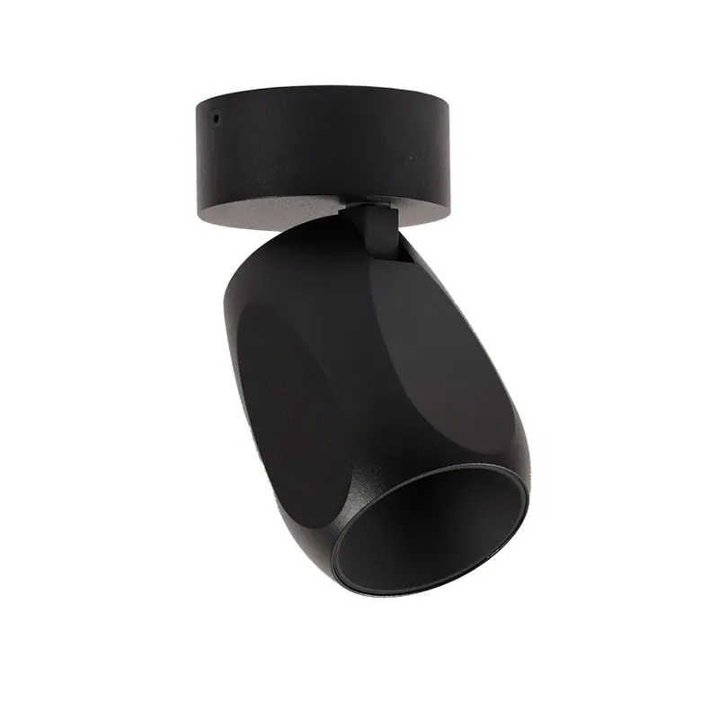 Facet W70 Plafonieră LED, negru, metal, Ø 7 cm - Antidark Reducere