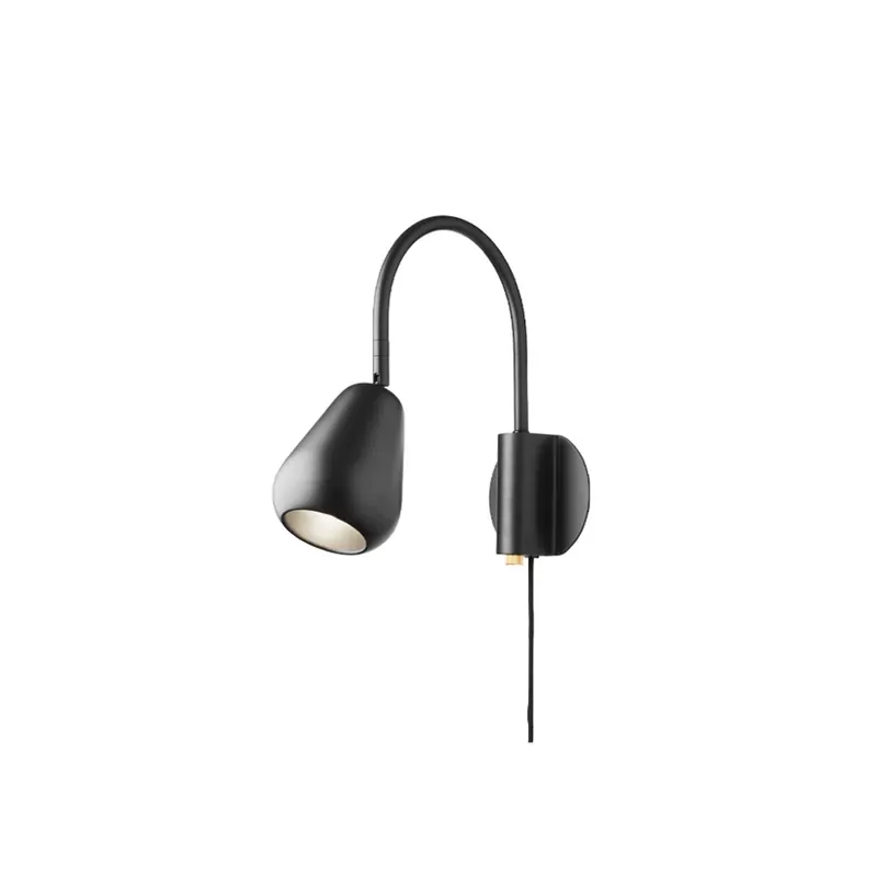 Spot de perete Anoli negru metalic GU10 cu mufă - Nuura Ofertă limitată