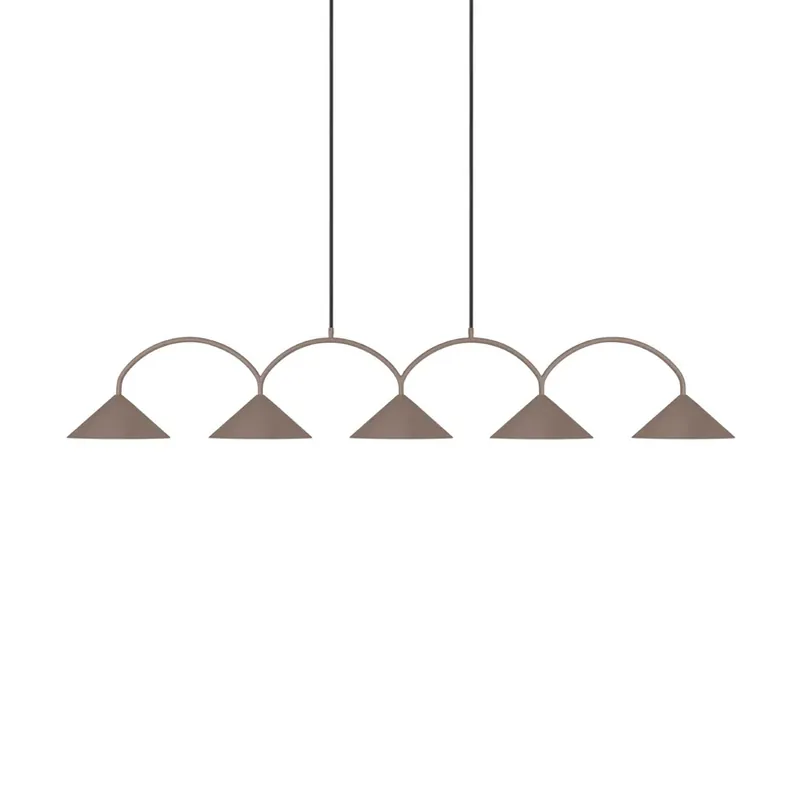 Discount Lampă suspendată CURVE Lungime 165 cm maro 5 becuri - Globen Lighting