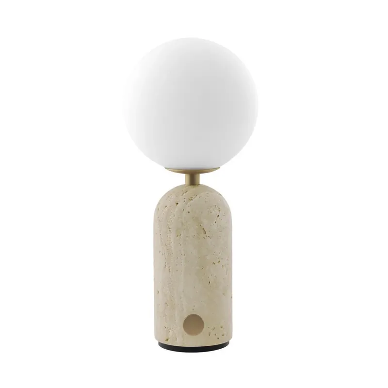Comandă acum Torrano PORTABLE Lampă de masă Travertin deschis - Globen Lighting