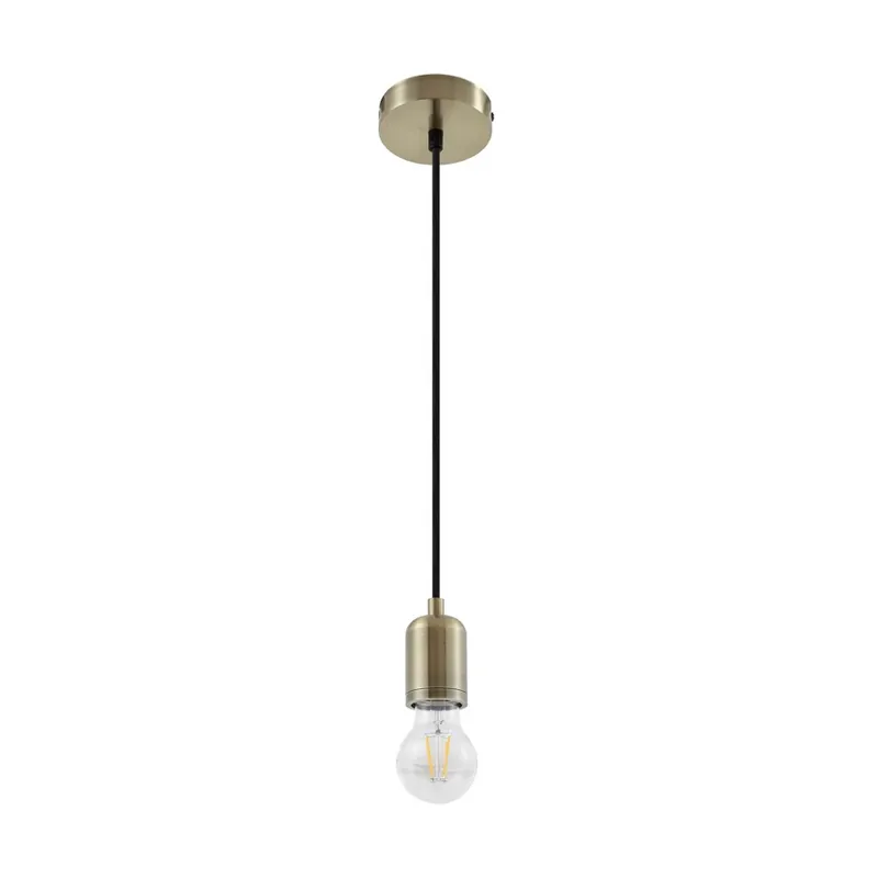 Lampa suspendată Hattie, soclu E27, Ø 4,7 cm, alamă, metal - Lindby Reducere de preț