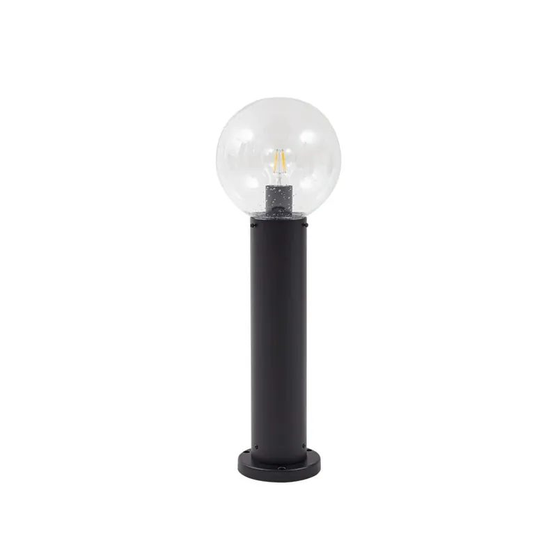 Lampă cu soclu Dangan, înălțime 60 cm, sticlă, metal, transparentă - Lindby Promoție