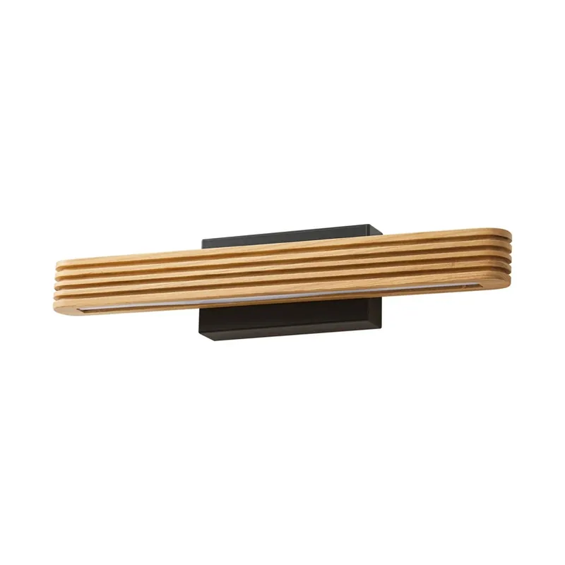 Lieske Aplic LED, negru, 40 cm, lemn - Lucande Preț mic