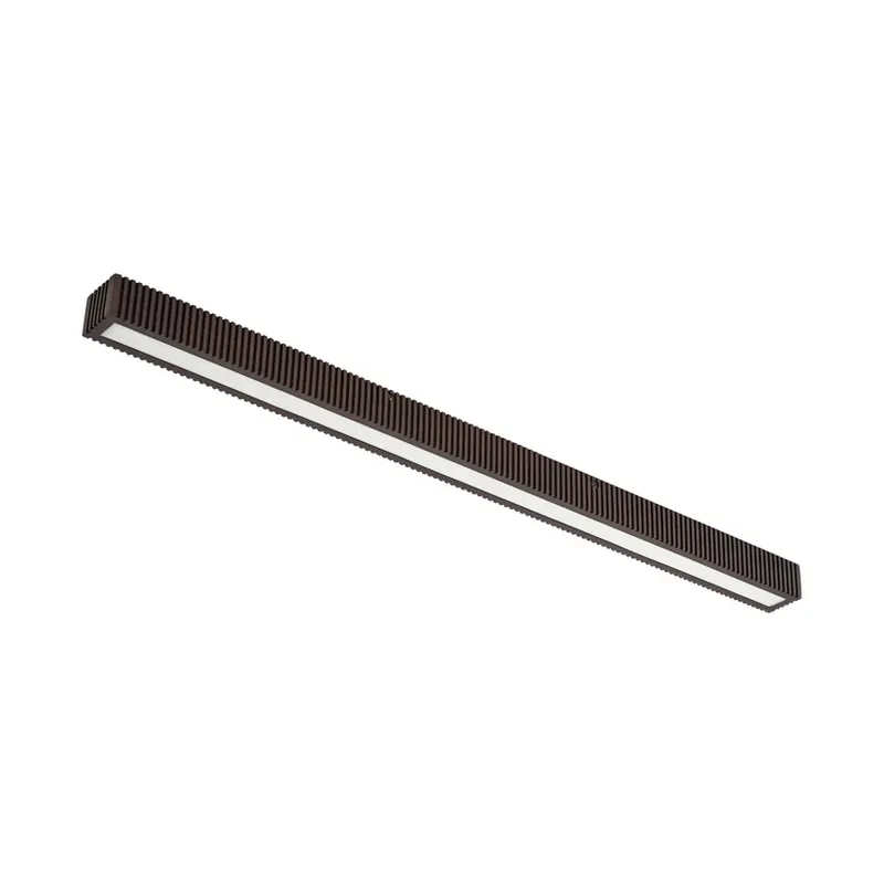 Disponibil imediat Emara plafonieră LED, 100 cm, stejar, dimabil, lemn închis la culoare - Lucande