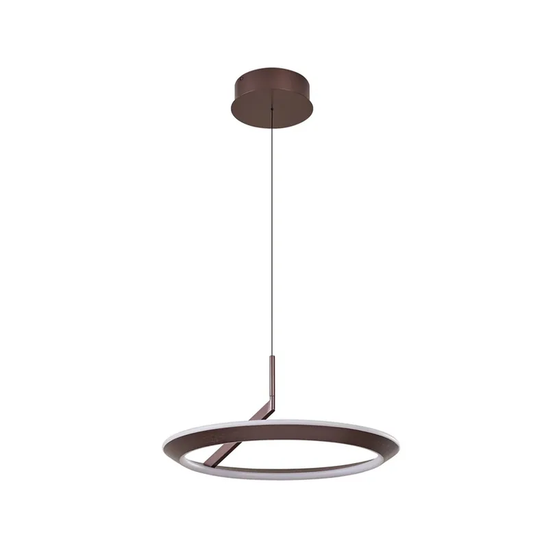 Cumpărături sigure Lampă suspendată LED Eldra, Ø 55 cm, CCT, maro cafea - Lucande