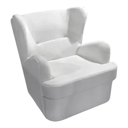 Ieftin Fotoliu Regalo velvet Alb 75x88x85 cm