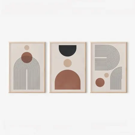 Ofertă de sezon Set 3 tablouri Klentie Multicolor 33x1.5x48 cm