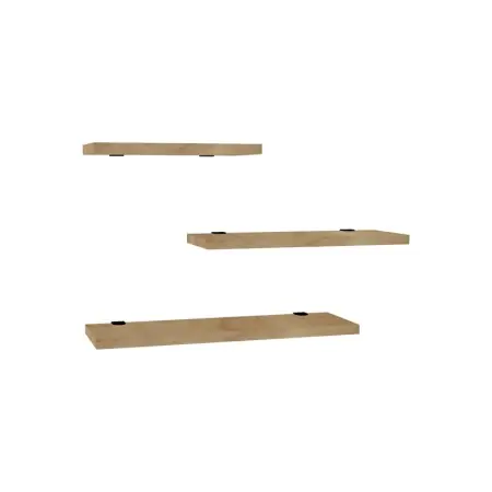 Calitate înaltă Set 3 rafturi de perete Leila Pako World Natural 40x14x2 cm