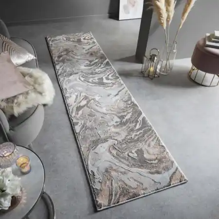 Covor traversă Marbled Roz Pal 60X230 cm, Flair Rugs Cel mai vândut