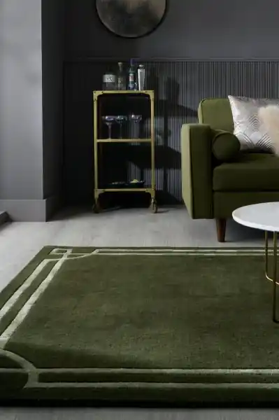 Popular Covor Gatsby Wool Verde masliniu 120x170 cm, Flair Rugs