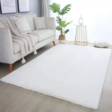 Covor Pouffy V1 Crem 120 x 170cm Cumpărături sigure