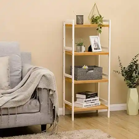 Raft baie, Songmics, Alb, 45x31.5x111 cm Expediere rapidă