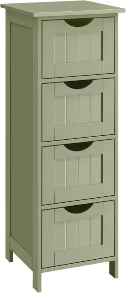 Disponibil imediat Dulap de baie cu sertare Songmics Verde 30x30x82 cm