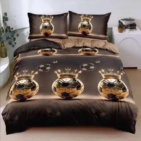 Reducere extra Lenjerie Golden Football (Bumbac Satinat)