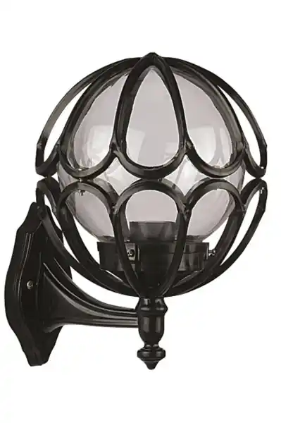 Aplica de perete exterior M2 Negru 28x23 cm Expediere rapidă