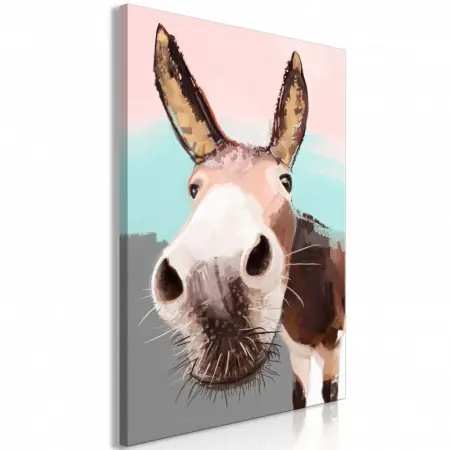 Ieftin Tablou - Curious Donkey (1 Part) Vertical 40x60 cm