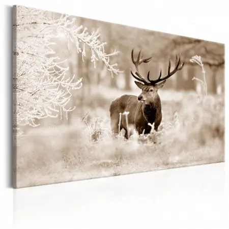 Ieftin Tablou - Deer in Sepia 90x60 cm