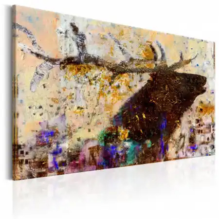 Tablou - Golden Stag 120x80 cm Plată sigură