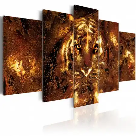 Comandă acum Tablou - Golden Tiger 100x50 cm