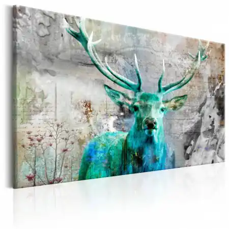 Comandă acum Tablou - Green Deer 90x60 cm